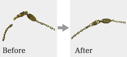 ネックレスのチェーン切れ修理